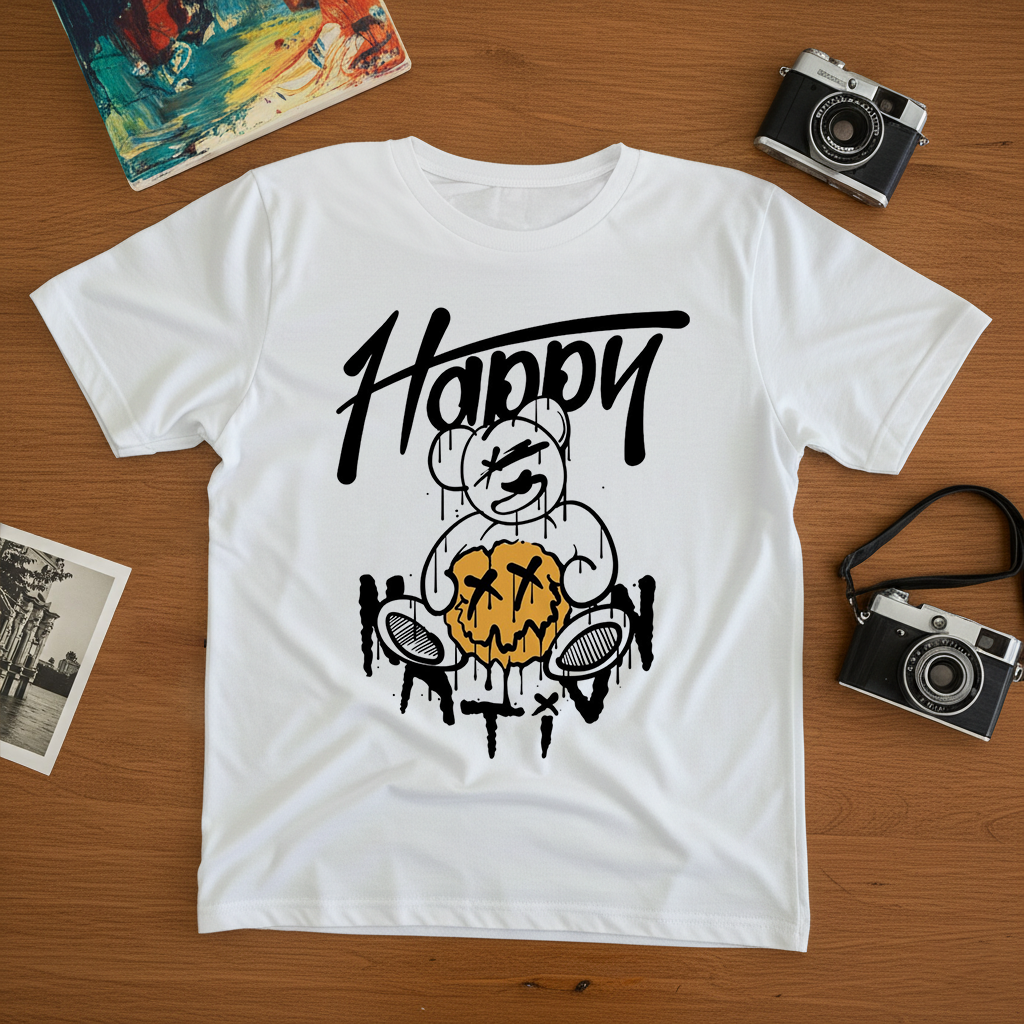 SK T-Shirt Broken Happy Bear