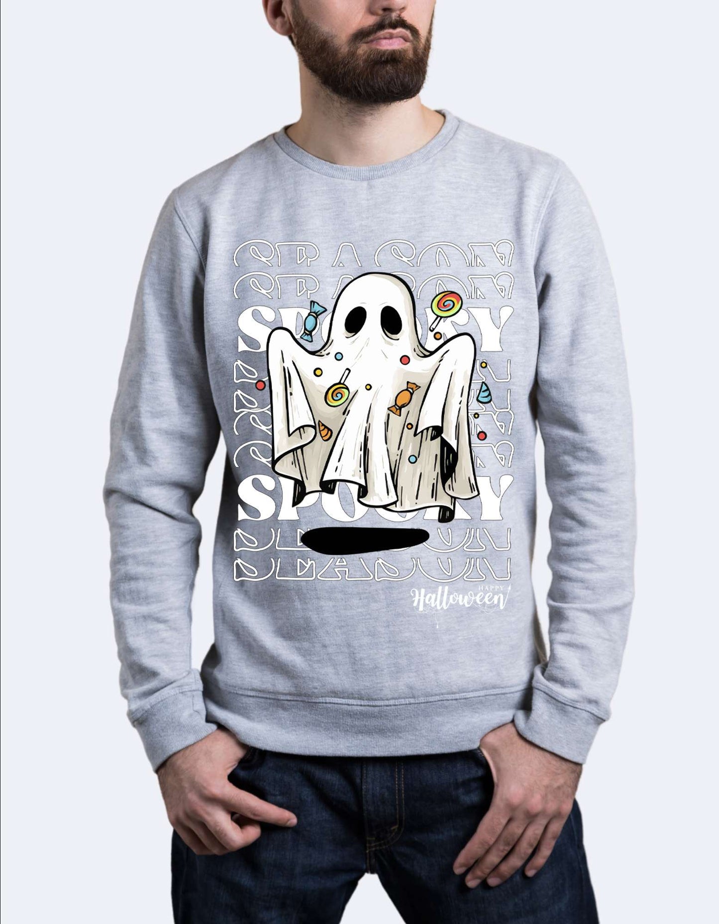 SK Sweatshirt Cute Ghost with Candies