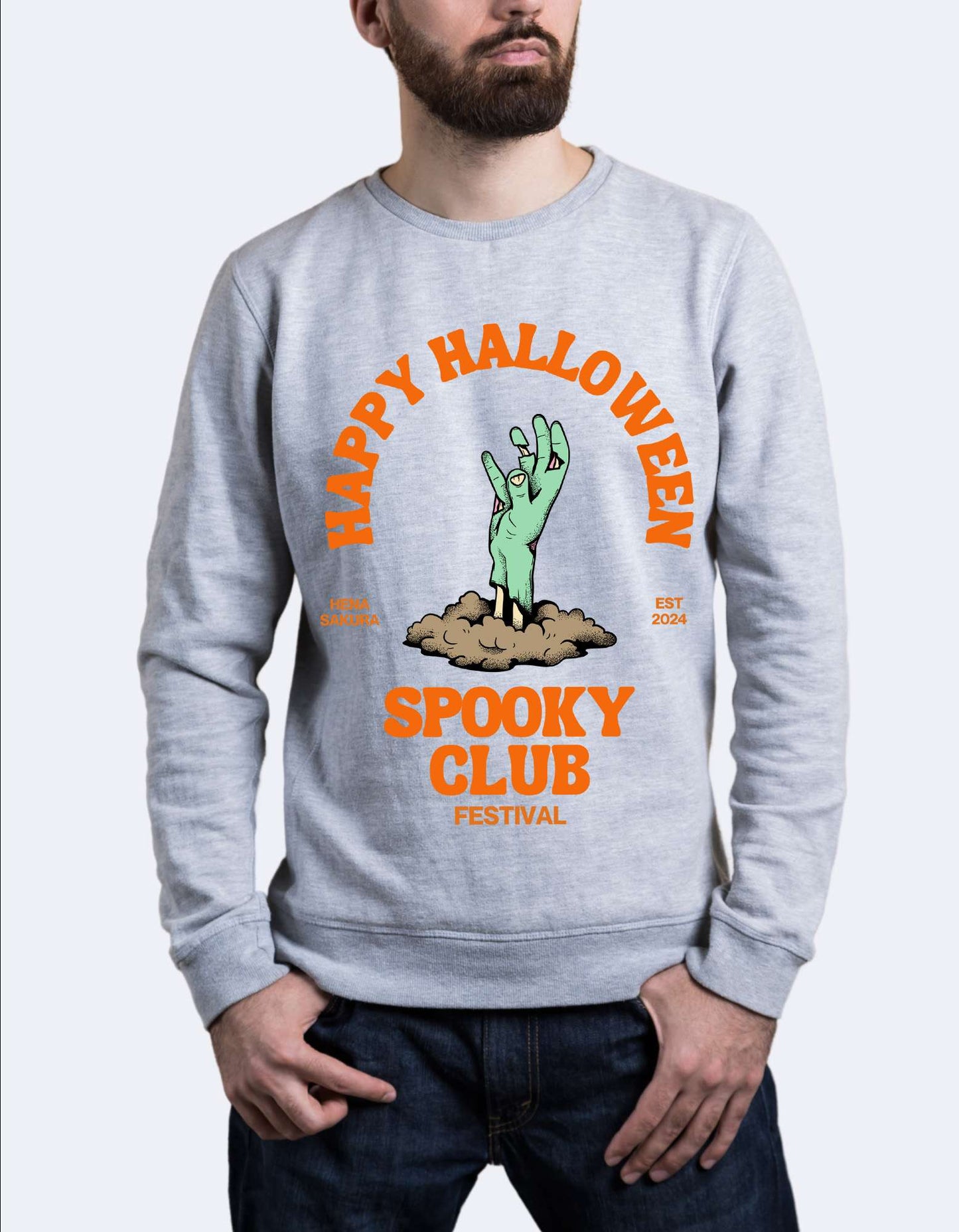 SK Sweatshirt Spooky Zombie Hand