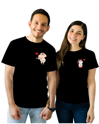 SK T-Shirt Couple Shin Chan Cute Valentine