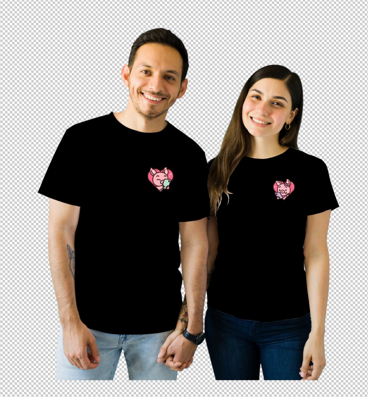 SK T-Shirt Couple Pig Cute Valentine