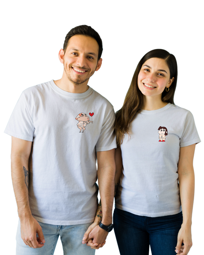 SK T-Shirt Couple Shin Chan Cute Valentine