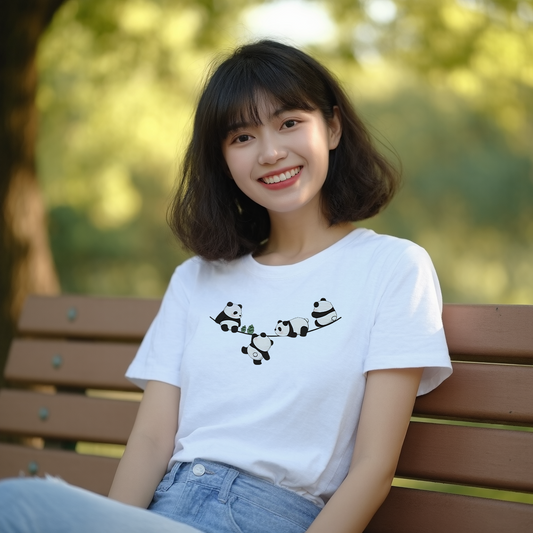 SK T-Shirt Pandas on a Wire