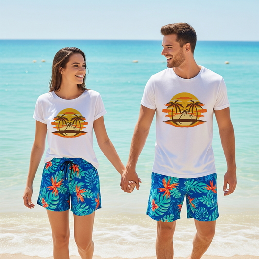 SK T-Shirt Summer Tropical Sunset